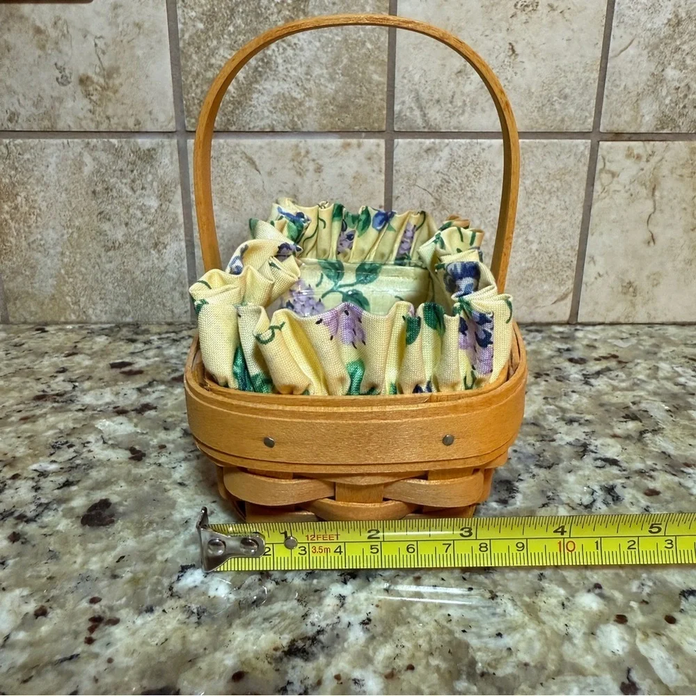 1996 Longaberger Basket  American Cancer Society Edition Rose Liner Protector